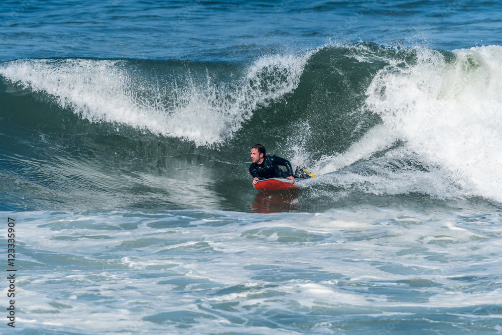 Bodyboarder in action Bodyboarder in action