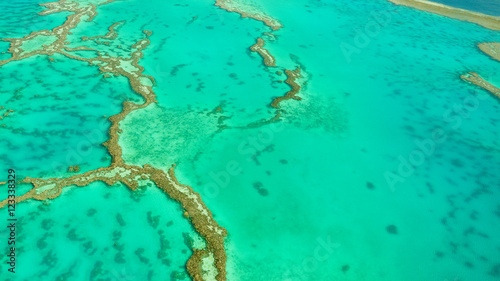 Luftaufnahme vom Great Barrier Reef in Queensland  Australien