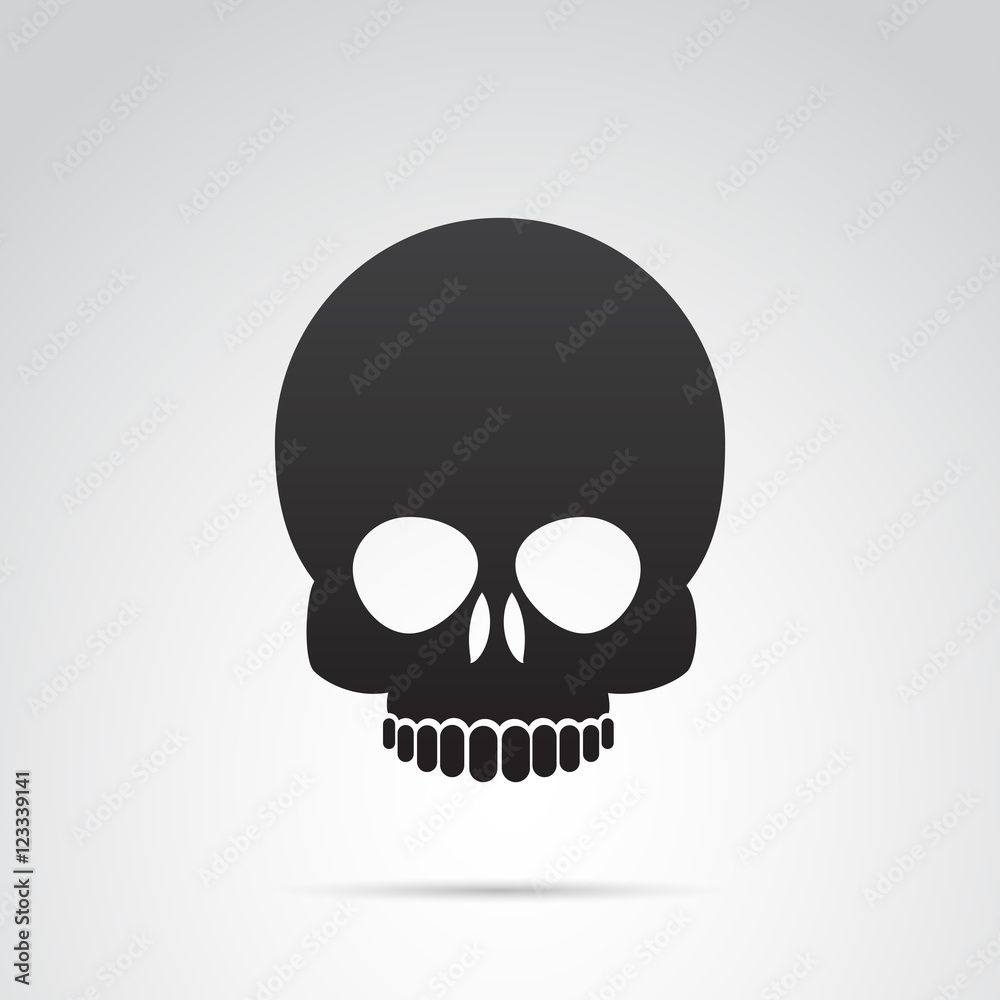 Skull vector icon. 