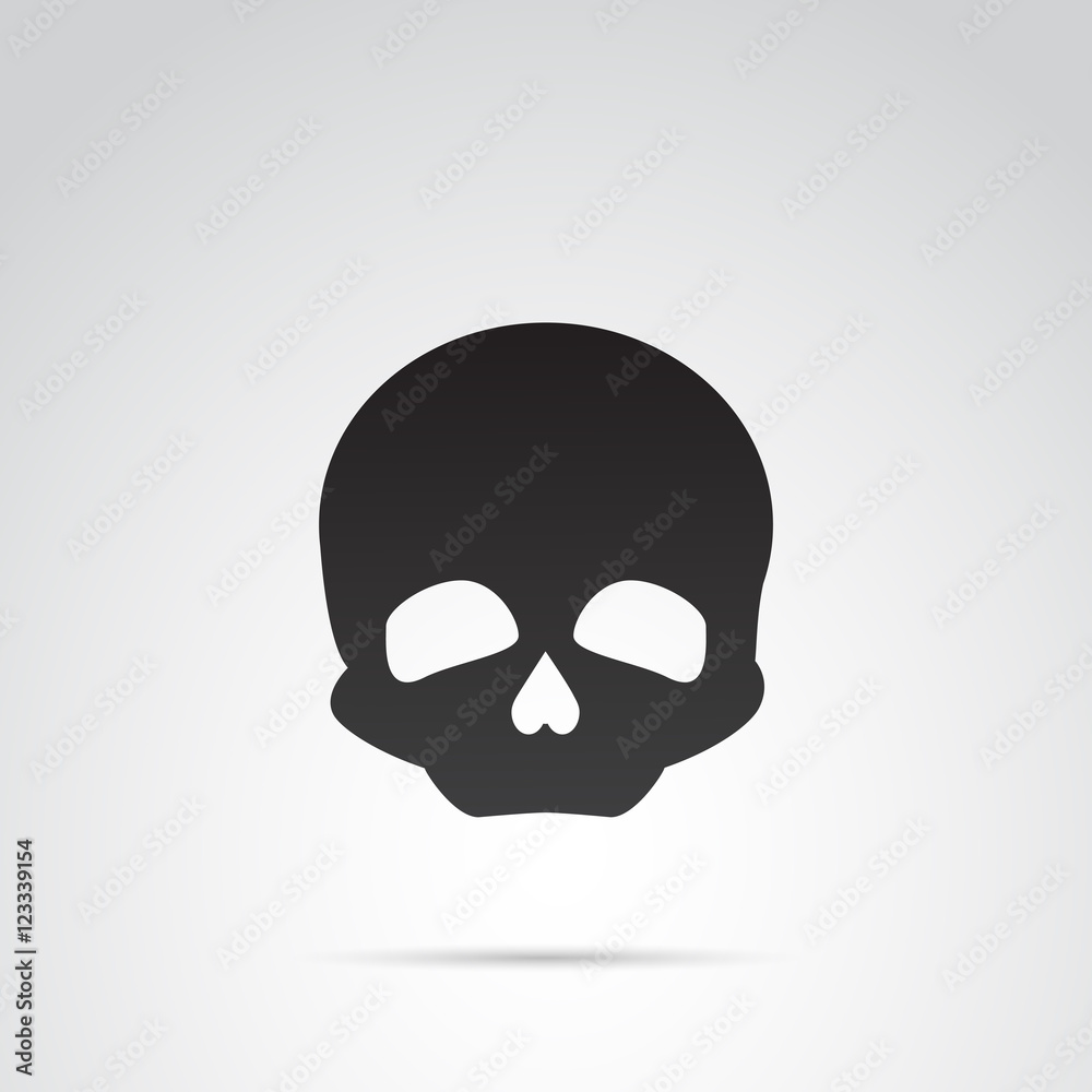 Skull vector icon. 