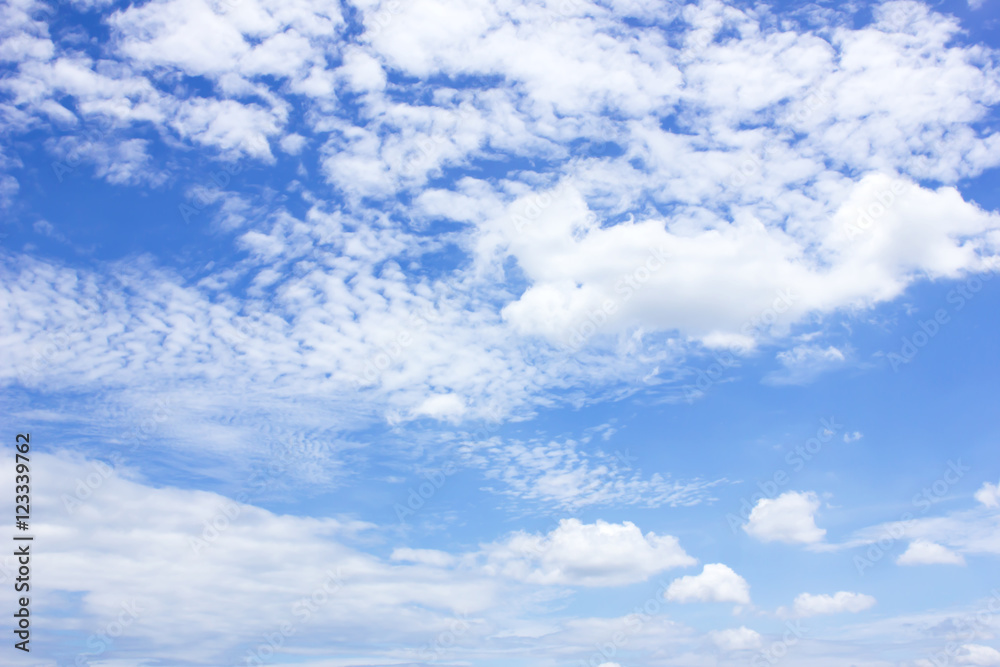 clouds in the blue sky background