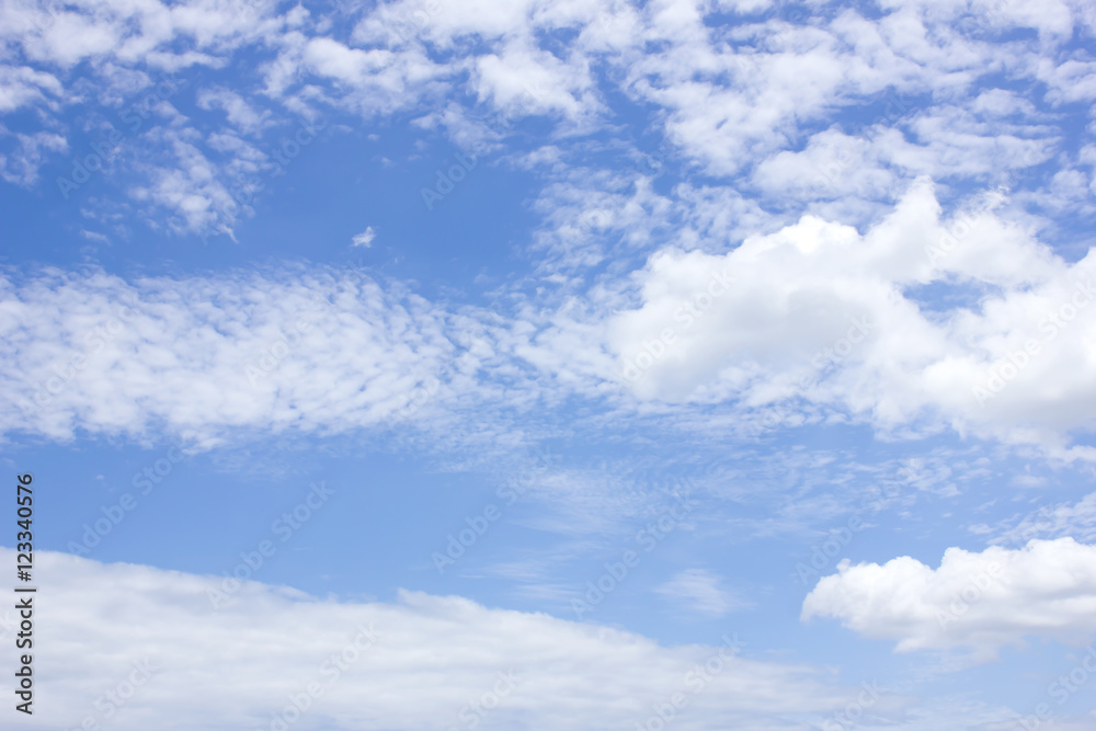 clouds in the blue sky background