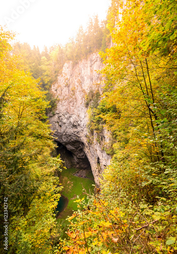 Macocha gorge  Abyss   Czech Propast Macocha is sinkhole in the Moravian Karst cave system of the Czech Republic  South Moravia  near city Brno and Blansko