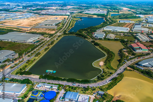  Water Reservoir Industrial Estate Land Development © praethip
