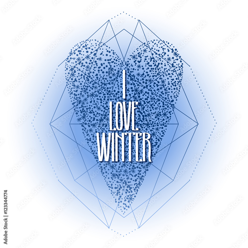 Graphic winter heart