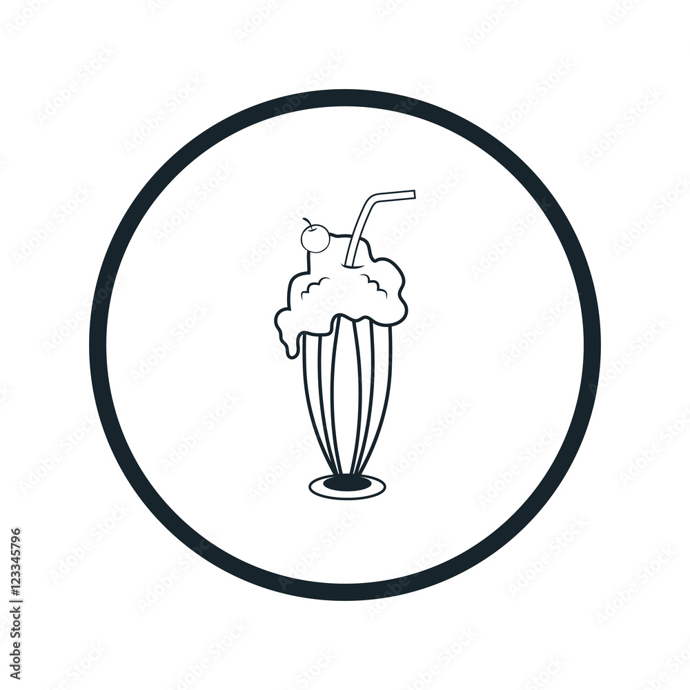 Fototapeta premium milk shake icon