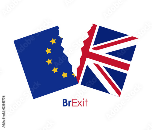Brexit of the eruropean union icon. Europe nation and government theme. Colorful design. Vector illustration