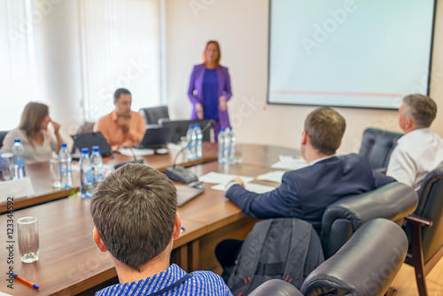 Business meeting in a conference room