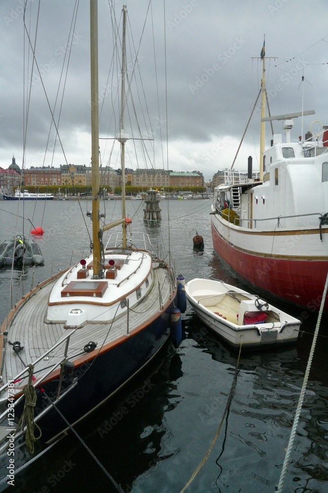 Fototapeta premium Stockholm bateaux