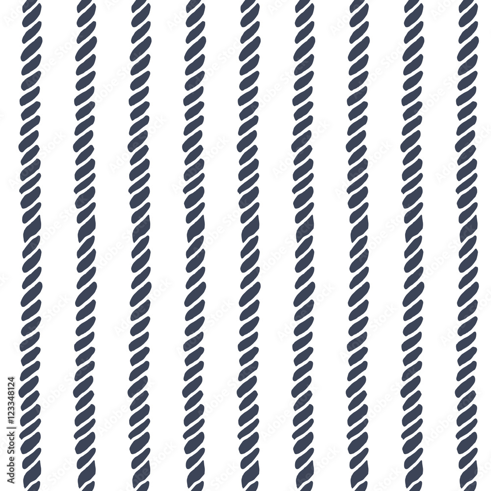 Marine rope line seamless pattern