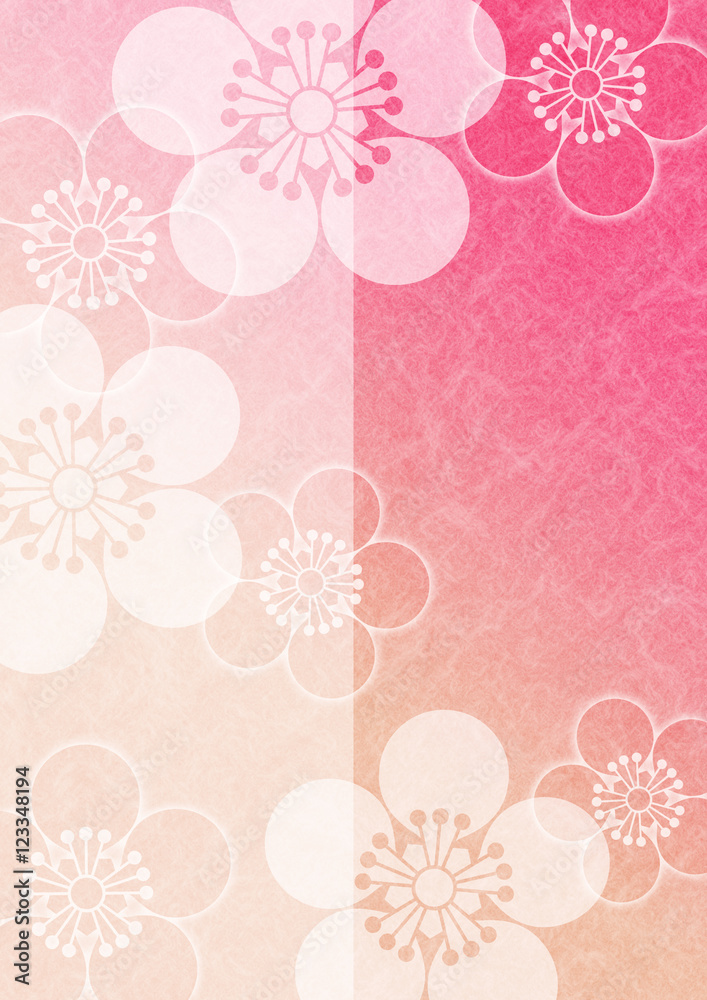 和紙風梅の花の背景
