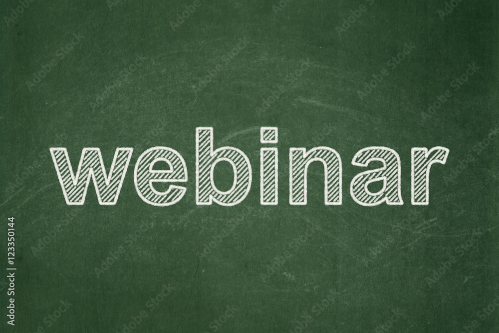 Obraz premium Studying concept: Webinar on chalkboard background