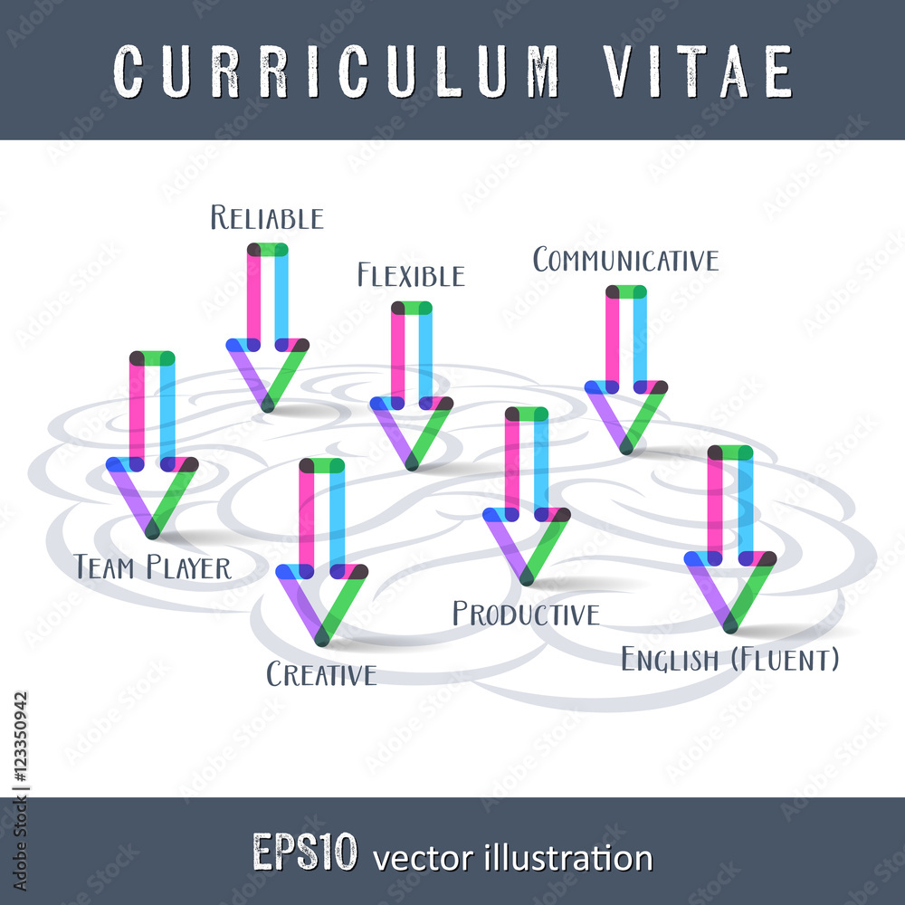 Modern original cv template with brain Modern original cv template with brain