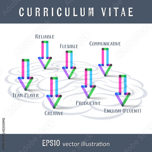 Modern original cv template with brain