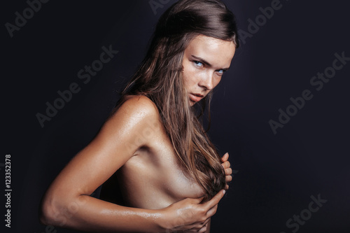 naked pretty girl in studio © Volodymyr