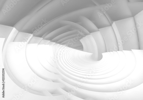 Fototapeta Naklejka Na Ścianę i Meble -  Intersected white bent vortex structures
