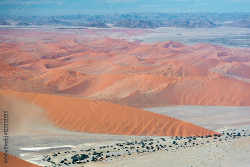 Dünen am Deadvlei, Namib, Namibia, Luftbild photo