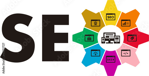 SEO icons design (color version)