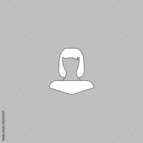 Girl head computer symbol
