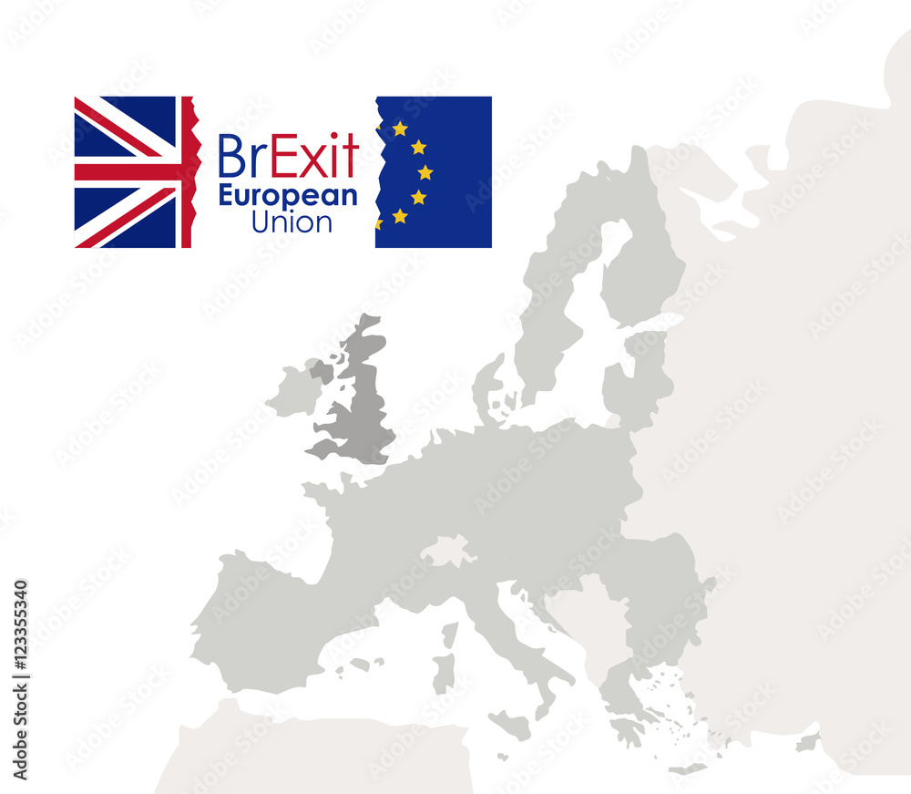 Fototapeta premium Brexit of the eruropean union icon. Europe nation and government theme. Isolated design. Vector illustration