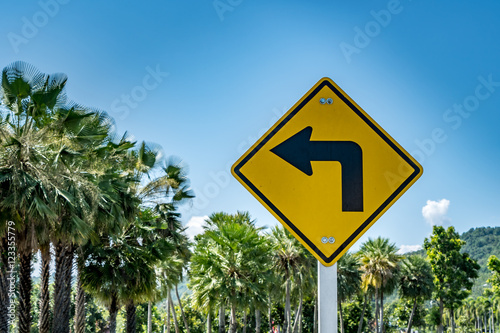 Turn left Traffic sign