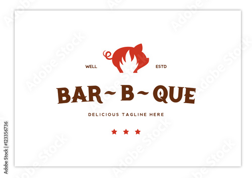 Pig BBQ, grill, fire