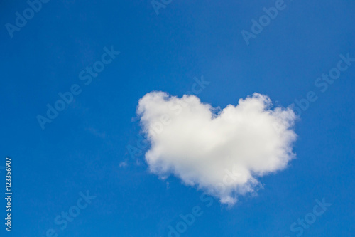 Heart shaped cloud in the sky