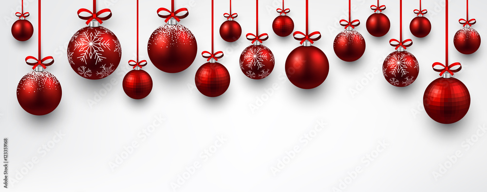 New Year banner with Christmas balls. New Year banner with Christmas balls.