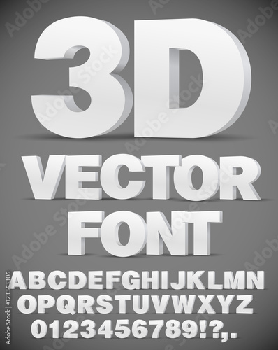 Vector 3D font