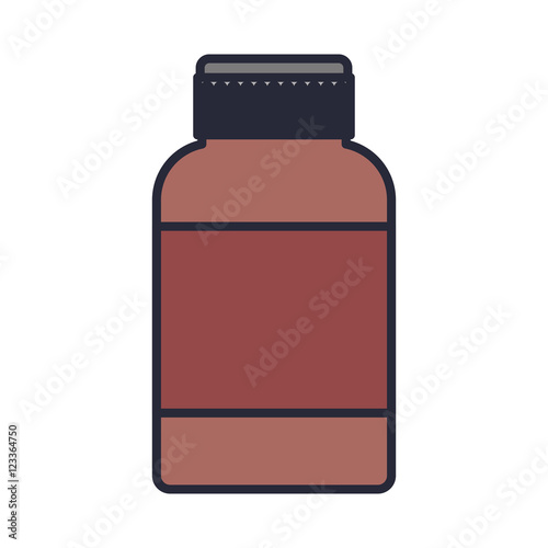 remedy bottle with tap and label vector illustration