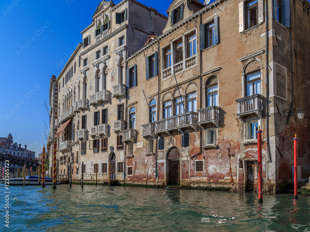 Venice, the parish of St. Stephen, a view of the building with water
