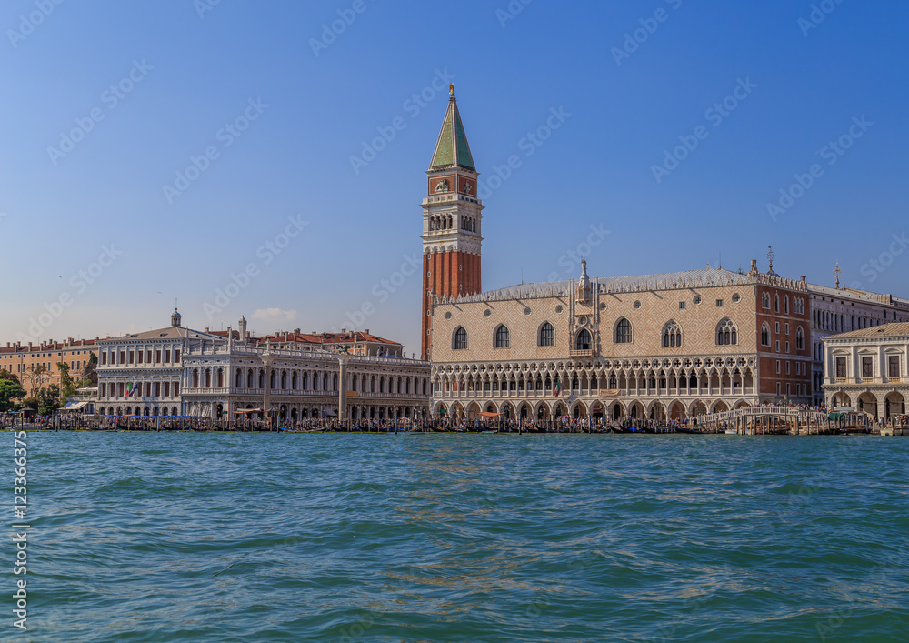 Venice, view from the water to the Piazza San Marco