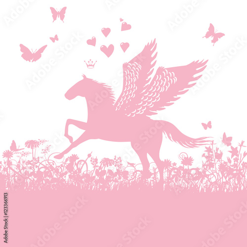 Pegasus mit Herz und Liebe