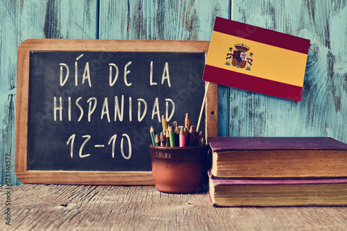 text Hispanic Heritage Day, in Spanish photo