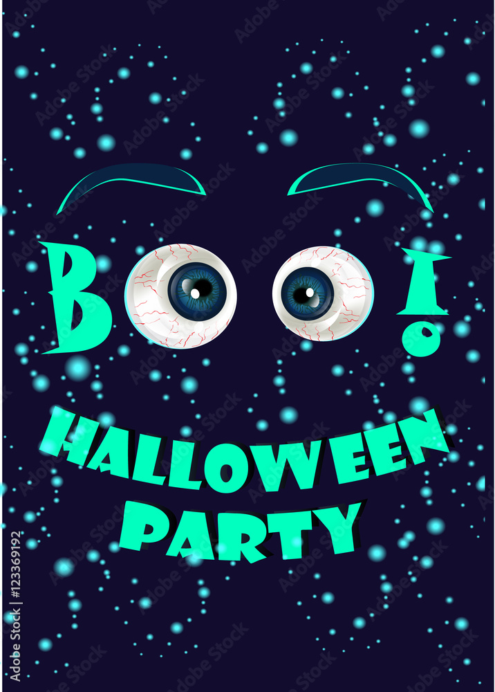 Halloween party poster.Halloween flyer,Vector illustration.trick or treat Halloween party poster.Halloween flyer,Vector illustration.trick or treat