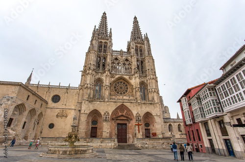 Cathedral dedicated to Virgin Mary in Burgos, Spain, which is under protection of UNESCO/ cathedral/ religion/ pray/ faithfuls/ Church/ architectural