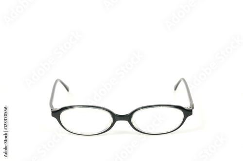 Eye glasses design on white background