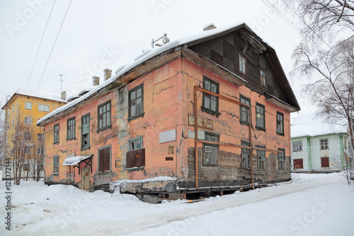 Emergency house, Murmansk, Russia photo