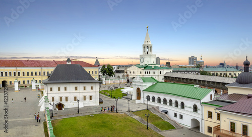 Tableau sur toile The territory of the Kazan Kremlin. Tatarstan, Russia