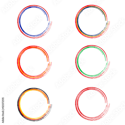 Sketch of different circle Flags