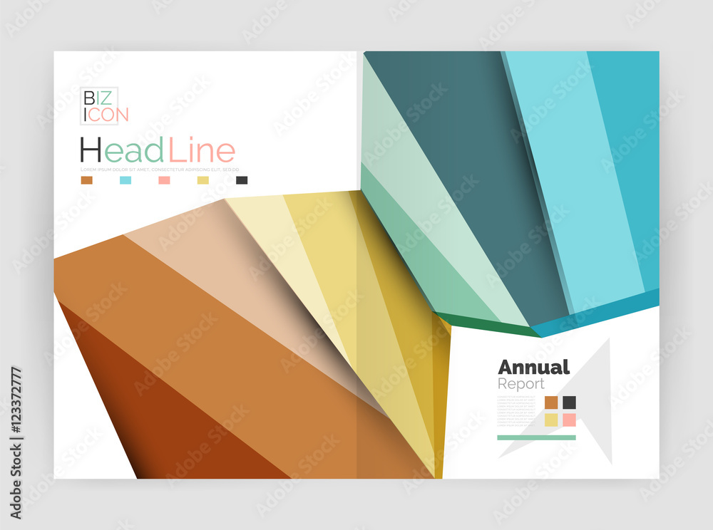 Vector annual report geometric template Vector annual report geometric template