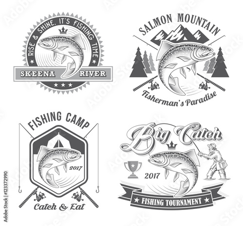 Fishing Tournament Vector Logos