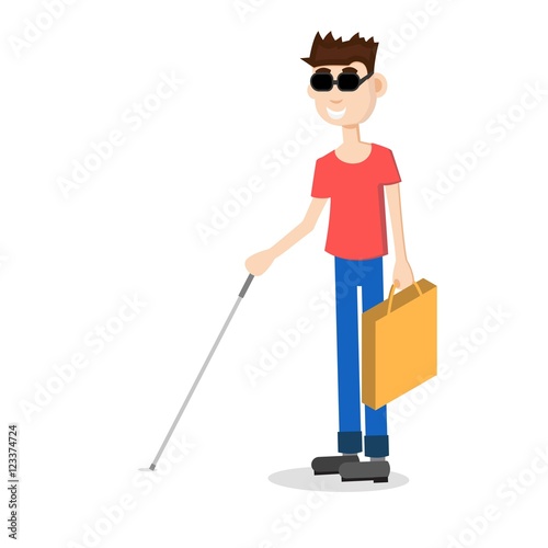 blind man character