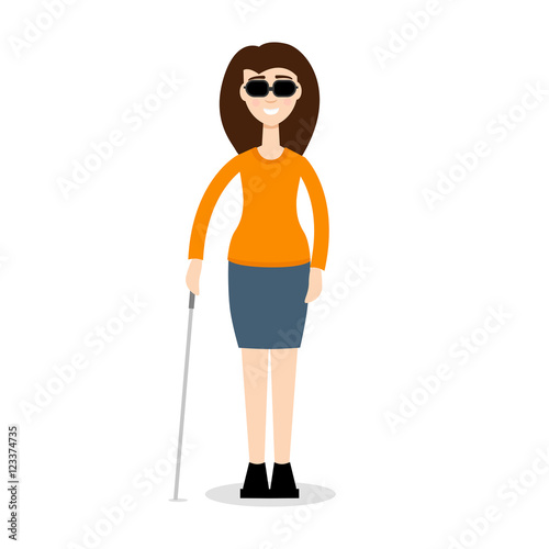 Blind woman