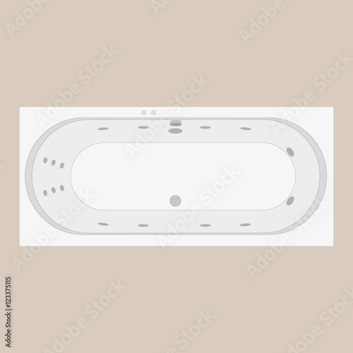 bath top view vector white