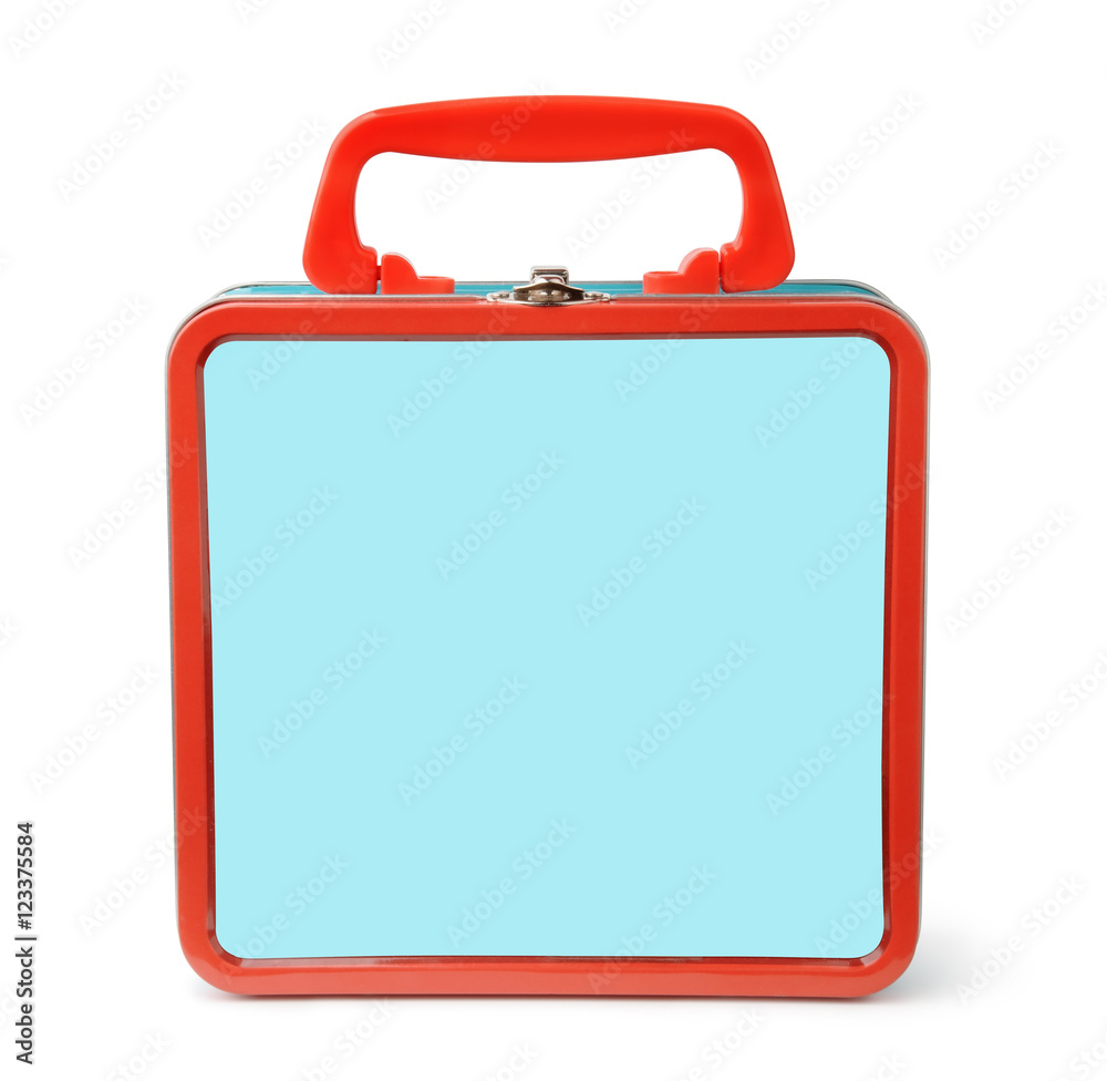Front view of tin lunch box Front view of tin lunch box