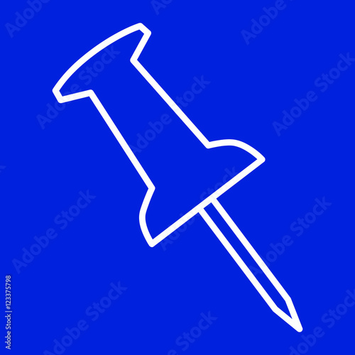 pin isolated vector illustration outline icon