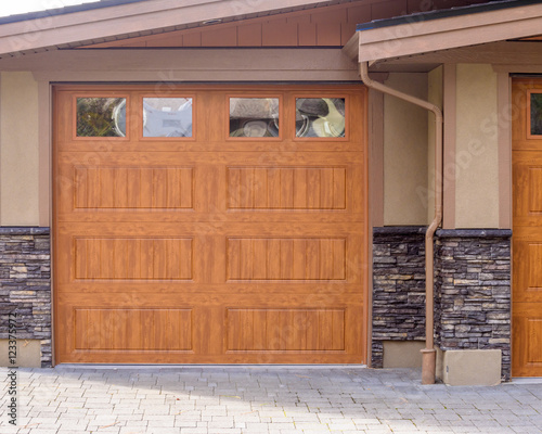 Garage door in Vancouver, Canada.