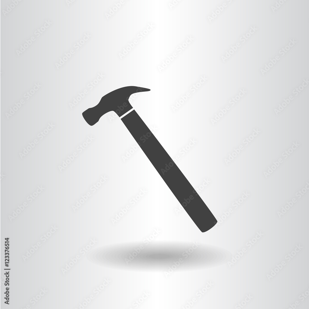 icon silhouette isolated hammer black icon flat vector illustration icon silhouette isolated hammer black icon flat vector illustration