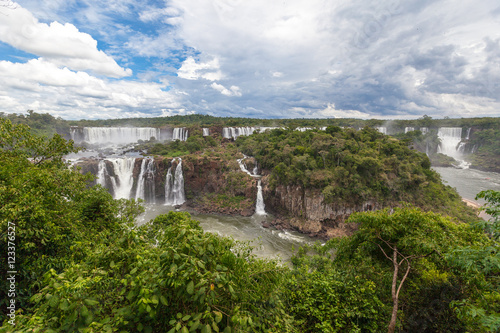 Cascade of falls Iguasu. Argentina-Brazil